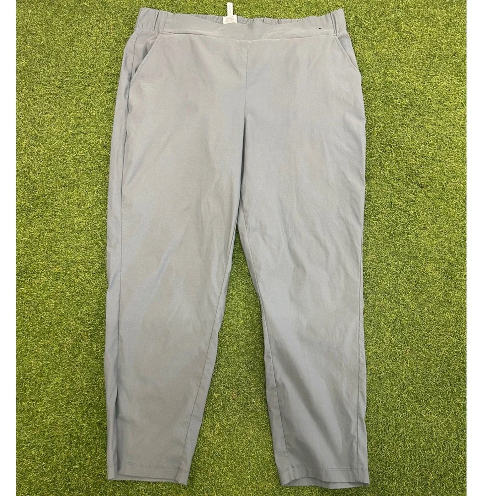 Modern Ambition Mens XXL Blue Gray Recycled Nylon Stretch Active Tapered Pants